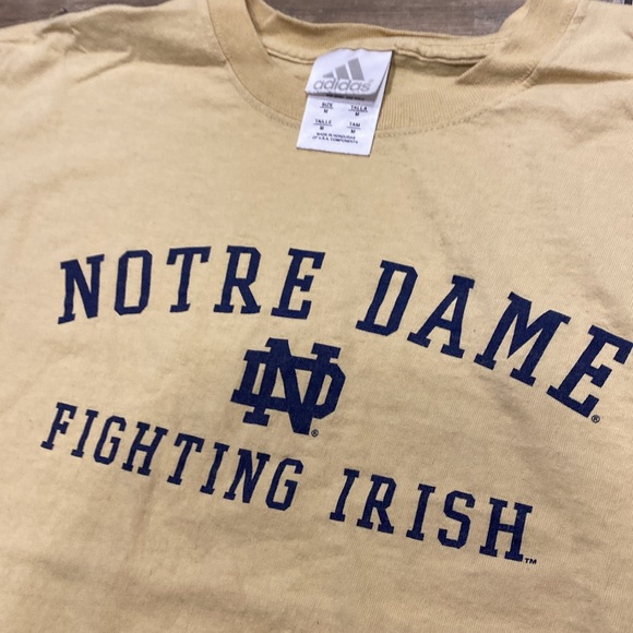 Y2K Adidas Notre Dame Fighting Irish Adidas Tee Size M - Picture 3 of 4
